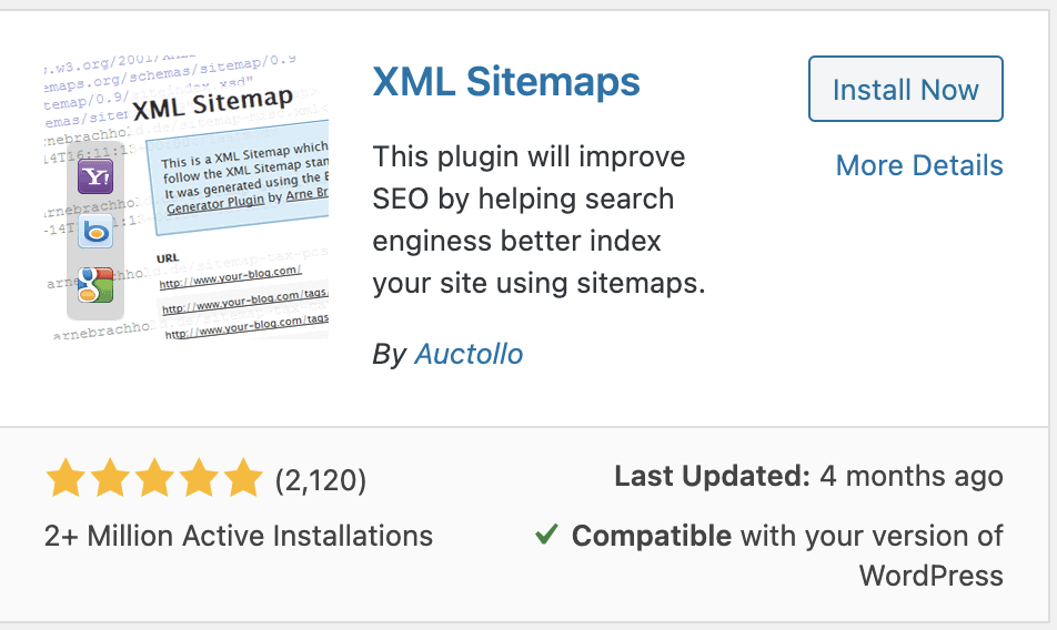 install and activate XML sitemaps plugin