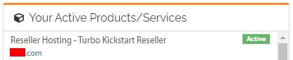 Click on Reseller account in Customer Portal
